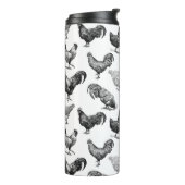 レトロカントリーファームチキンパターン タンブラー (回転左)