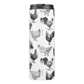 レトロカントリーファームチキンパターン タンブラー (裏面)