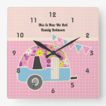 レトロカンパーバンピンクブルーヒッスターシャビーシック