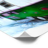 レトロカンパーヒッピー人生は旅だけ行く ポスター (角)