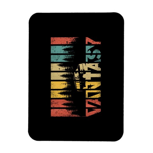 レトロカンパーファンライフ – ヴィンテージバンライフ マグネット (縦)