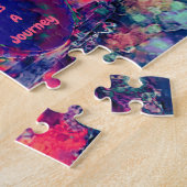 レトロカンパープルピンクヒッパイボホシック ジグソーパズル (側面)