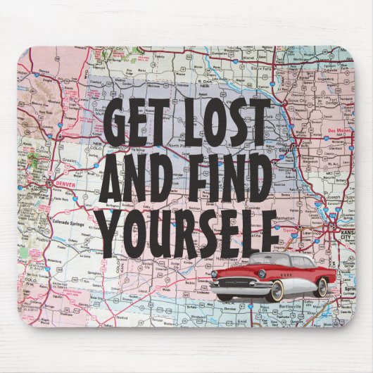 レトロカーオンロードマップ マウスパッド (正面)