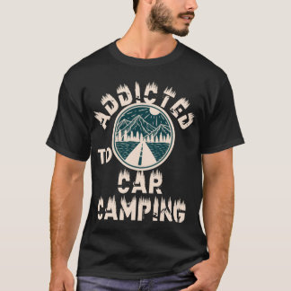 レトロカーキャンプ中毒 Tシャツ