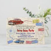 レトロカーゴーイング遠くにパーティの招待状-ニューホーム 招待状 (スタンド正面)