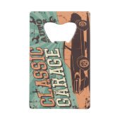 レトロカーステンレス鋼ボトルオープナー クレジットカード栓抜き (正面)