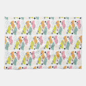 レトロカーズアトミックスターバストモダンミッドセンチュリー キッチンタオル (横)