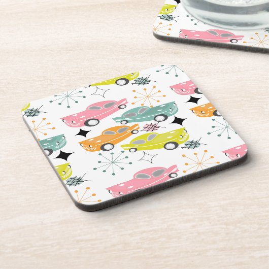 レトロカーズアトミックスターバストモダンミッドセンチュリー コースター (左側)