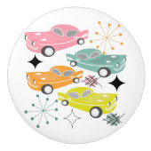 レトロカーズアトミックスターバストモダンミッドセンチュリー セラミックノブ (正面)