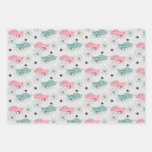 レトロカーズ原子スターバストモダン中部センター ラッピングペーパーシート (正面2)