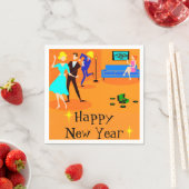 レトロカートゥーンカクテルパーティーペーパーナプキン スタンダードカクテルナプキン (インサイチュ)