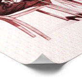 レトロカードとコーヒー ポスター (角)