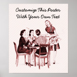 レトロカードとコーヒー ポスター