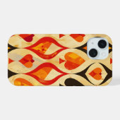 レトロカードのスーツ iPhone 15ケース (裏面横)
