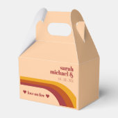 レトロカーブストライプアーチラブオンファイア結婚ーズ フェイバーボックス (正面サイド)