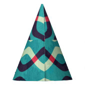 レトロカーブ：グランジパターン効果 パーティーハット (裏面)