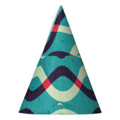 レトロカーブ：グランジパターン効果 パーティーハット (左)