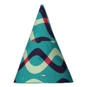 レトロカーブ：グランジパターン効果 パーティーハット (右)