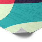 レトロカーブ：グランジパターン効果 ポスター (角)