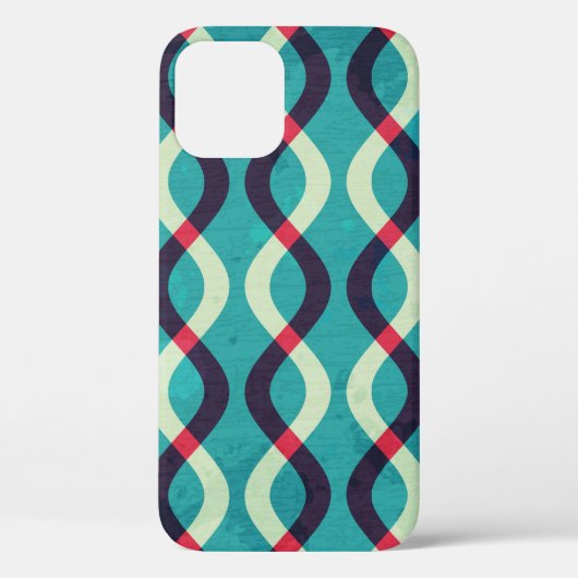 レトロカーブ:グランジパターン効果 Case-Mate iPhoneケース (裏面)