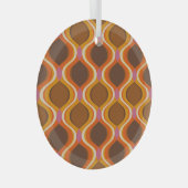 レトロカーブ： 60s-70s壁紙テクスチャ ガラスオーナメント (正面右)