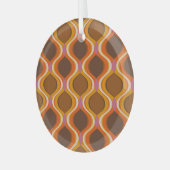 レトロカーブ： 60s-70s壁紙テクスチャ ガラスオーナメント (正面左)