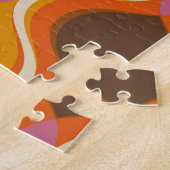 レトロカーブ: 60s-70s壁紙テクスチャ ジグソーパズル (側面)