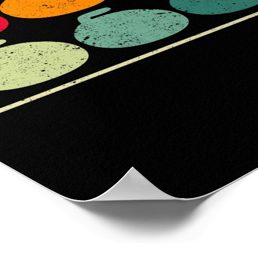 レトロカーリング冬スポーツヴィンテージ氷石チーム ポスター (角)