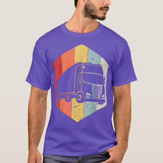 レトロカーヴィンテージトラックシルエット車のラブ Tシャツ