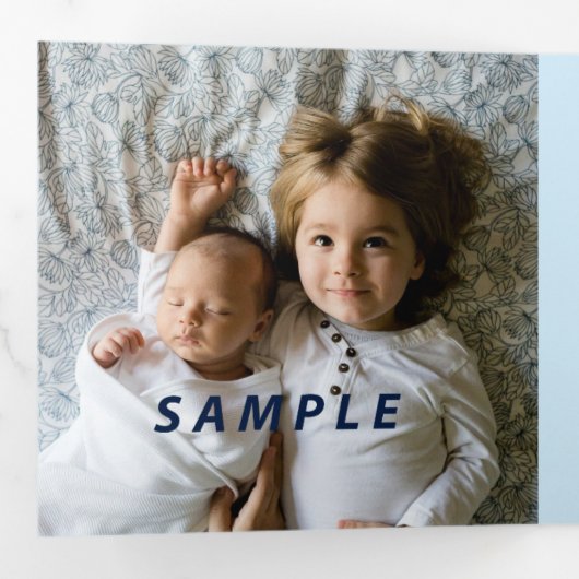 レトロカー写真テンプレート3つ折クリスマスカード 三つ折りクリスマスカード (内部最初)