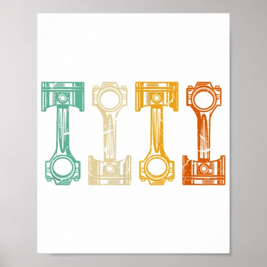 レトロカー整備士ヴィンテージチューナー ポスター (正面)