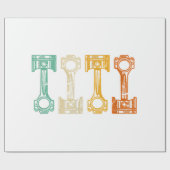 レトロカー整備士ヴィンテージチューナー ラッピングペーパー (フラット)