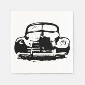 レトロカー紙ナプキンス スタンダードカクテルナプキン (正面)
