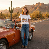 レトロカーTシャツ 女性用 Tシャツ