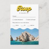 レトロカ結婚ボRSVP伝統的 Meal Option エンクロージャーカード (正面)