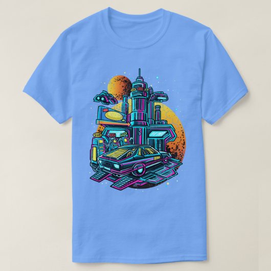 レトロガスステーション宇宙工芸品UAPS Tシャツ (デザイン正面)