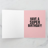 レトロガスポンプすごい誕生日カーおもしろいド カード (内部)