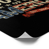 レトロガルフオブアメリカEst 2025アメリカ国旗M ポスター (角)