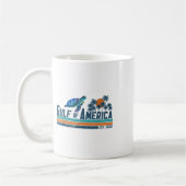 レトロガルフオブアメリカEst 2025 Turtle Gulf Mex コーヒーマグカップ (左)