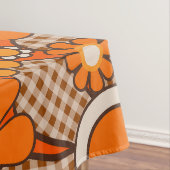 レトロガーデンギンガムフラワーズ60s 70s Groovyフローラ テーブルクロス (インサイチュ)