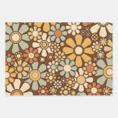 レトロガーデンチュンキー花60s 70s花柄 ラッピングペーパーシート (正面3)
