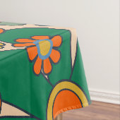 レトロガーデンフラワーグルーヴィ60s 70s花柄 テーブルクロス (インサイチュ)