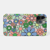 レトロガーデンフラワーズグルーヴィ60s 70s春パステル Case-Mate iPhoneケース (裏面(横))