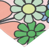 レトロガーデンフラワーズグルーヴィ60s 70s春フローラ テーブルクロス (アングル)