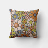 レトロガーデンフラワーズヴィンテージ60s 70s美学 クッション (裏面)