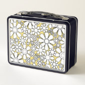 レトロガーデンフラワーズ60sレトロフローラ黄 メタルランチボックス (裏面)