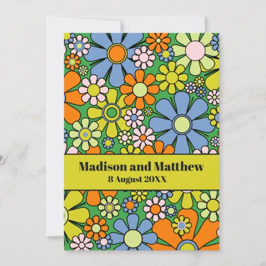 レトロガーデンフラワーズ60s 70sフローラ セーブザデート (正面)