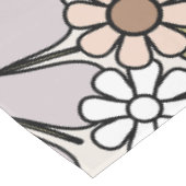 レトロガーデンフラワーズ60s 70sミュート春フローラ テーブルクロス (アングル)