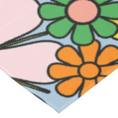 レトロガーデンフラワーズ60s 70s春フローラルパターン テーブルクロス (アングル)