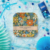 レトロガーデンフラワーズ60s 70s美学フローラ ペーパープレート (パーティー)